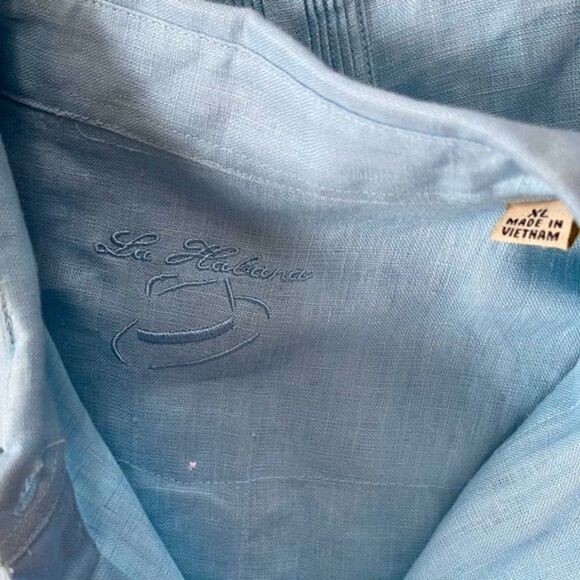 LaHabana Miami Linen Cubavera Cuban Style Guayabera Sleeveless Shirt Dress - Picture 13 of 16